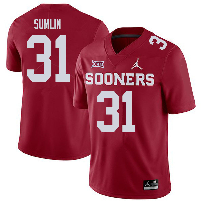 Men #31 Jackson Sumlin Oklahoma Sooners College Football Jerseys Sale-Crimson - Click Image to Close